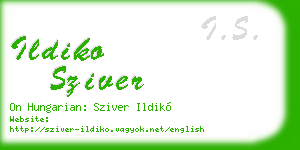 ildiko sziver business card