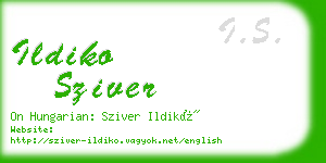 ildiko sziver business card